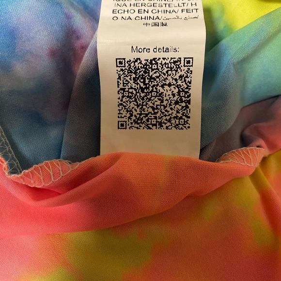 SHEIN Curve Plus Tie Dye Criss-Cross Cami Dress Size 3XL - Picture 7 of 12